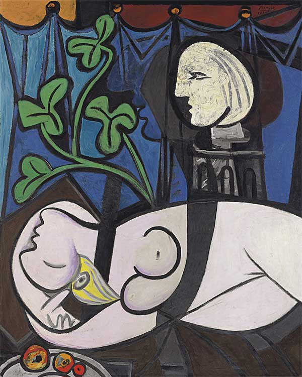 Картина Пабло Пикассо. Обнаженная, зеленые листья и бюст. 1932 ($106,5 млн)