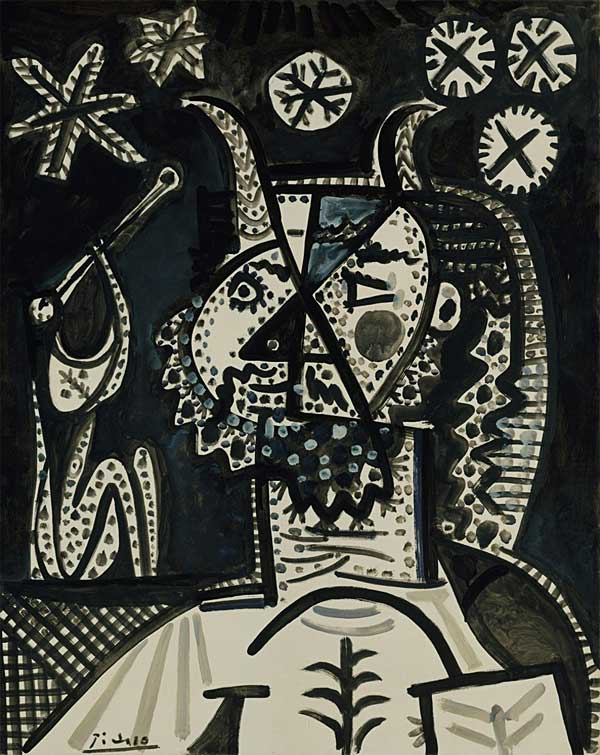 Картина Пабло Пикассо. Фавн со звездами. 1955