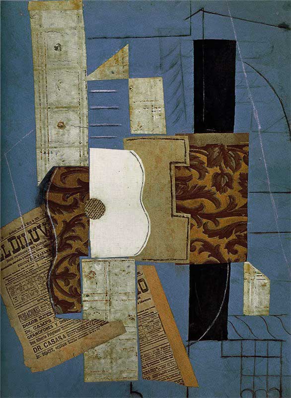 Картина Пабло Пикассо. Гитара. 1913
