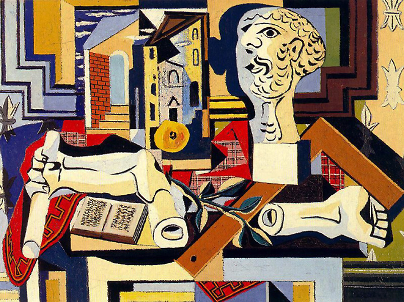 Картина Пабло Пикассо. Студия с гипсовой головой. 1925