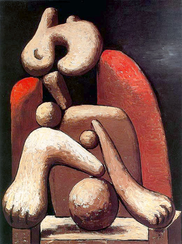 Картина Пабло Пикассо. Женщина в красном кресле. 1932
