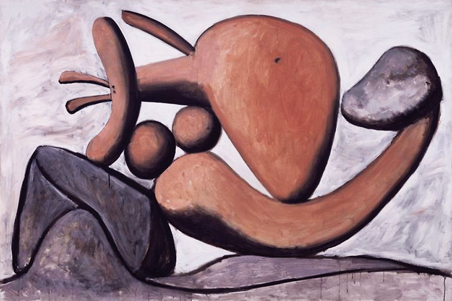 Картина Пабло Пикассо. Женщина, бросающая камень. 1931