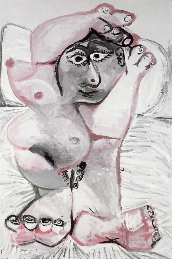 Картина Пабло Пикассо. Лежащая обнаженная. 1967