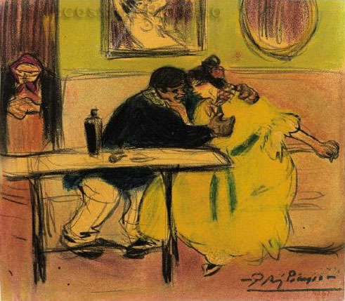 Картина Пабло Пикассо. Диван. 1899