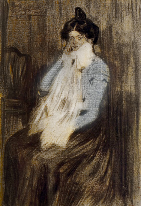 Картина Пабло Пикассо. Лола, сестра художника. 1899