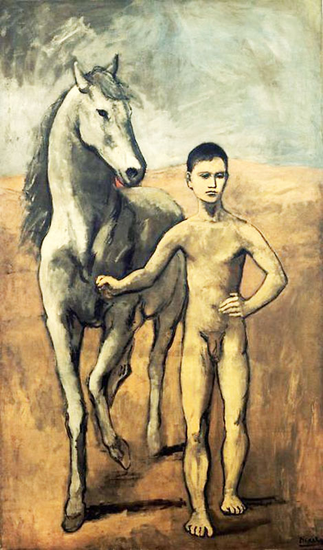 Картина Пабло Пикассо. Мальчик, ведущий лошадь. 1906