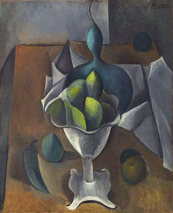 Картина Пабло Пикассо. Тарелка с фруктами. 1908-1909
