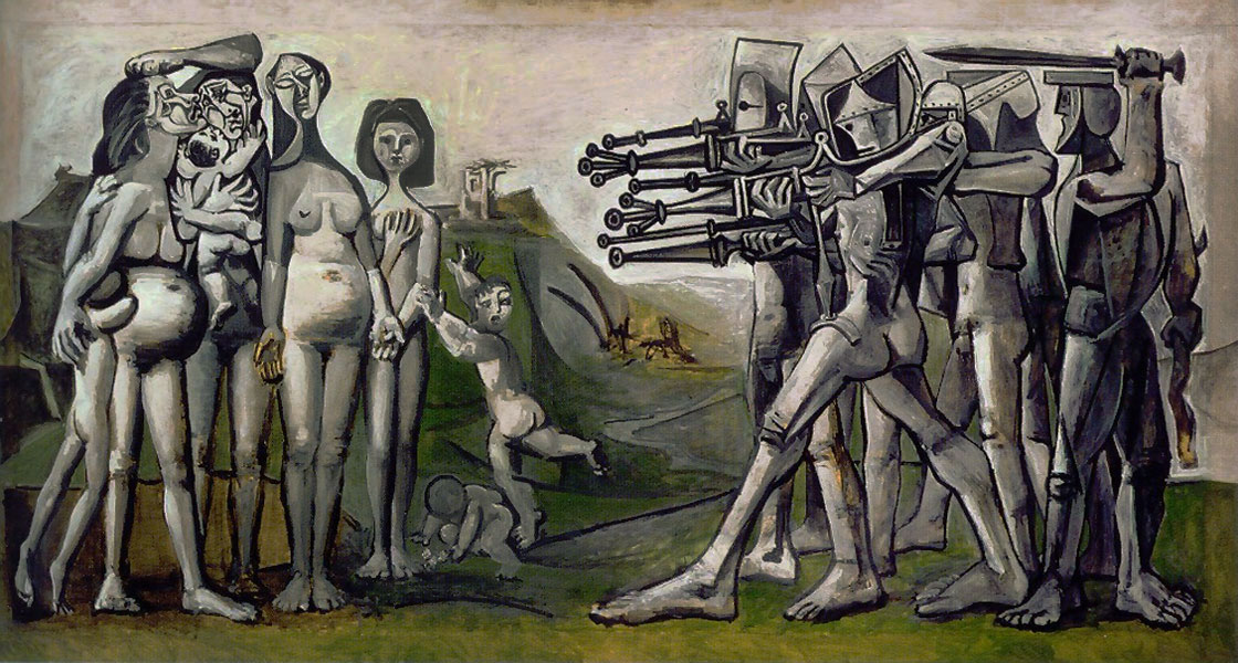 Картина Пабло Пикассо. Резня в Корее. 1951