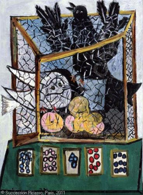 Картина Пабло Пикассо. Птицы в клетке. 1937 ($1,1 млн)