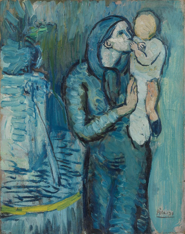 Картина Пабло Пикассо. Мать и дитя. 1901