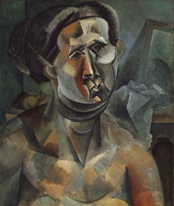 Картина Пабло Пикассо. Голова женщины. 1909