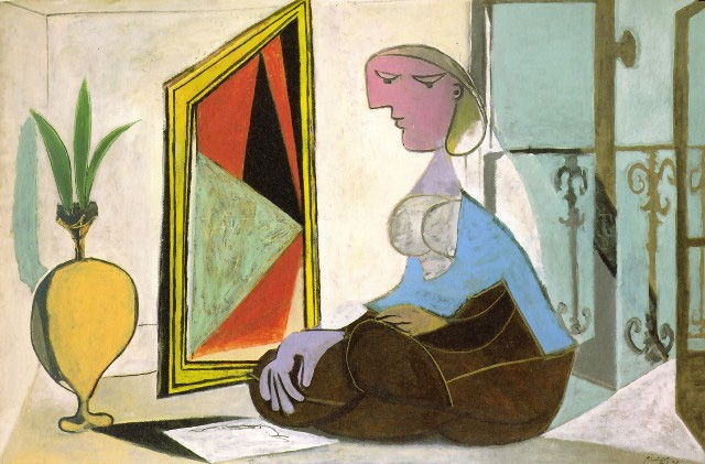 Картина Пабло Пикассо. Женщина перед зеркалом. 1937