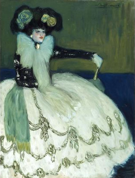 Картина Пабло Пикассо. Женщина в голубом. 1901