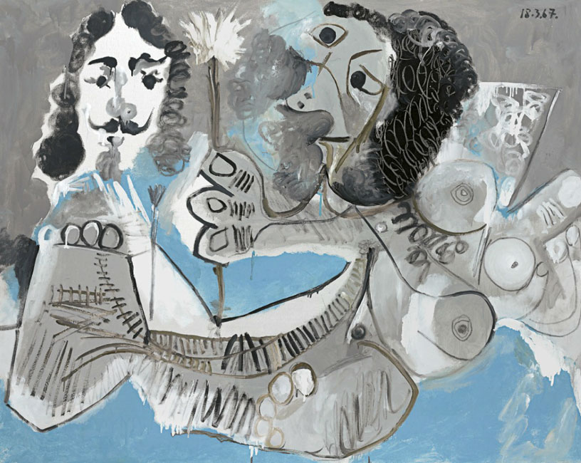 Картина Пабло Пикассо. Мушкетер и женщина с цветком. 1967 ($9,0 млн)