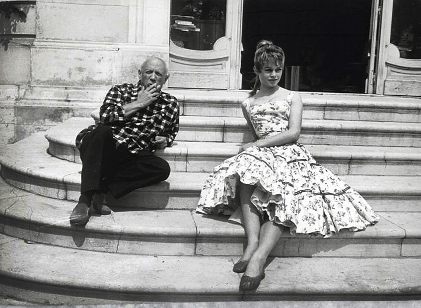 Pablo Picasso with Brigitte Bardot in La California, during the 1956 International Cannes Film Festival. Photograph Jerome Brierre Getty Images