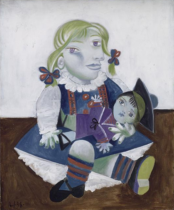 Картина Пабло Пикассо. Майя с куклой. 1938