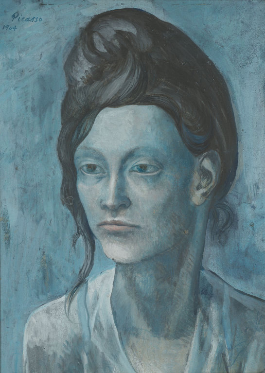 Картина Пабло Пикассо. Женщина с забранными наверх волосами. 1904
