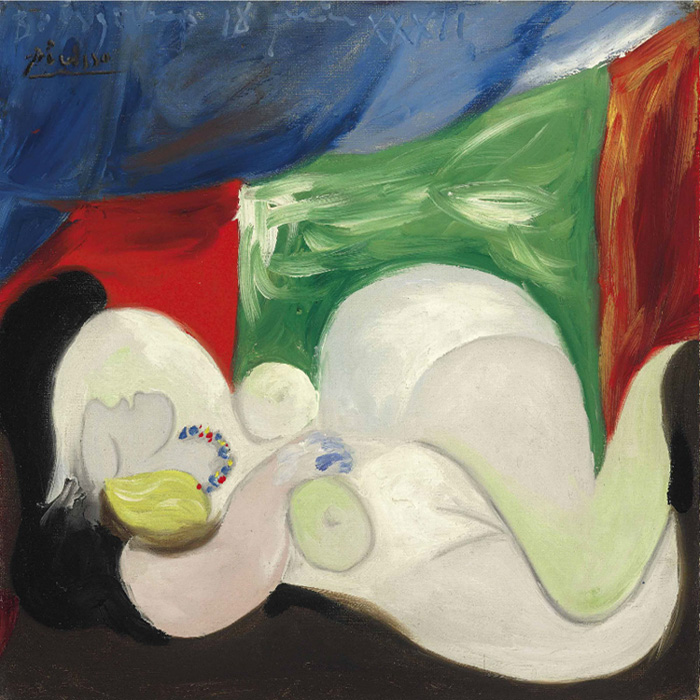 Картина Пабло Пикассо. Лежащая обнаженная в колье. 1932 ($11,14 млн)