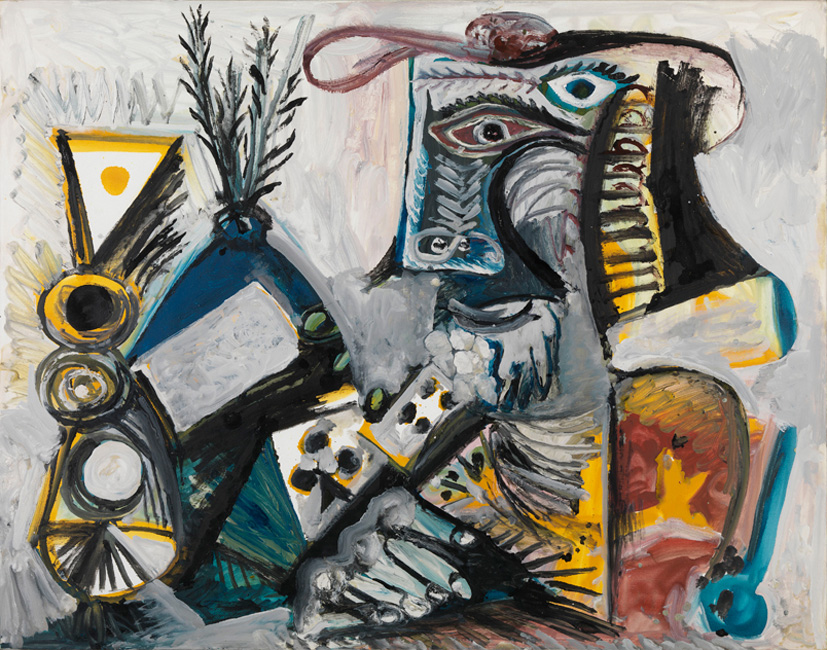 Картина Пабло Пикассо. Карточный игрок II. 1971