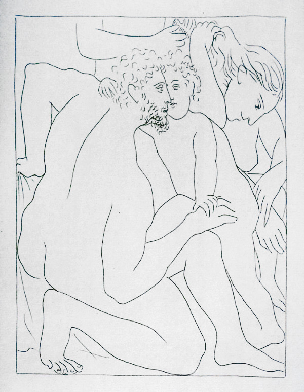 12-13_Deucalion-et-Pyrrha-creent-un-nouveau-genre-humain_Picasso_Les-Metamorphoses-by-Ovid