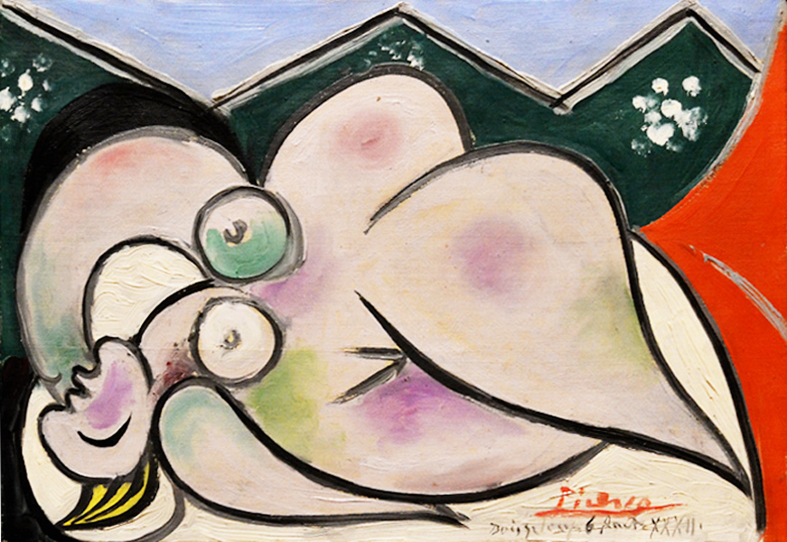 Картина Пабло Пикассо. Лежащая женщина. 1932