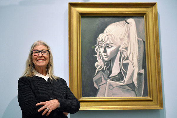 Сильветт Давид (Лидия Корбетт) на выставке своих портретов работы Пикассо. Бремен, 2014, фото 1