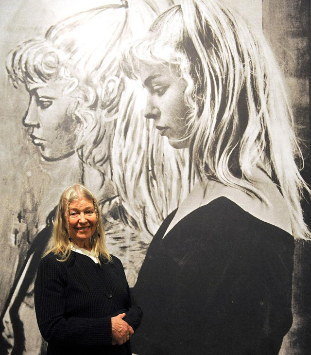 Сильветт Давид (Лидия Корбетт) на выставке своих портретов работы Пикассо. Бремен, 2014, фото 2