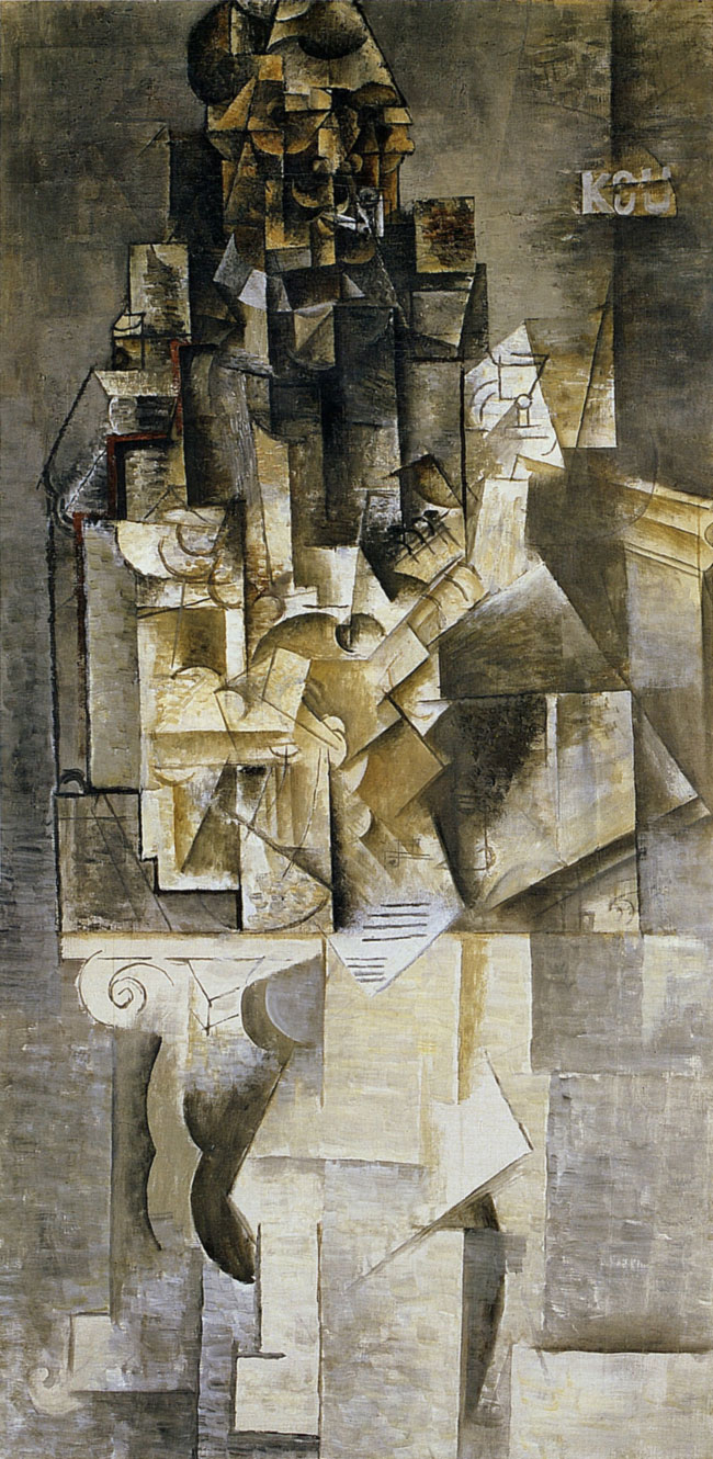 Картина Пабло Пикассо. Человек с гитарой. 1911