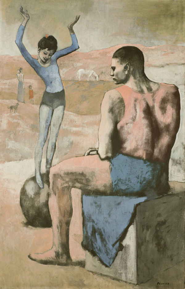 Картина Пабло Пикассо. Девочка на шаре. 1905